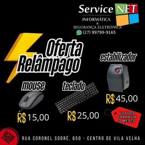 Mouse, Teclado e Estabilizador