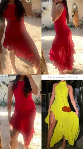 Vestido vermelho, P. Veste 34