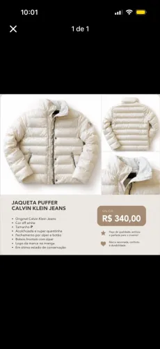 Jaqueta Puffer Calvin Klein