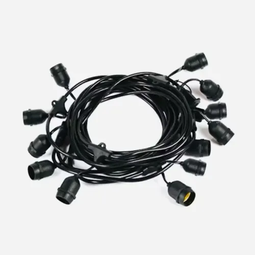Varal De Luzes Cordao 10 Metros 10 Soquetes E27 Bivolt Sem Lampadas