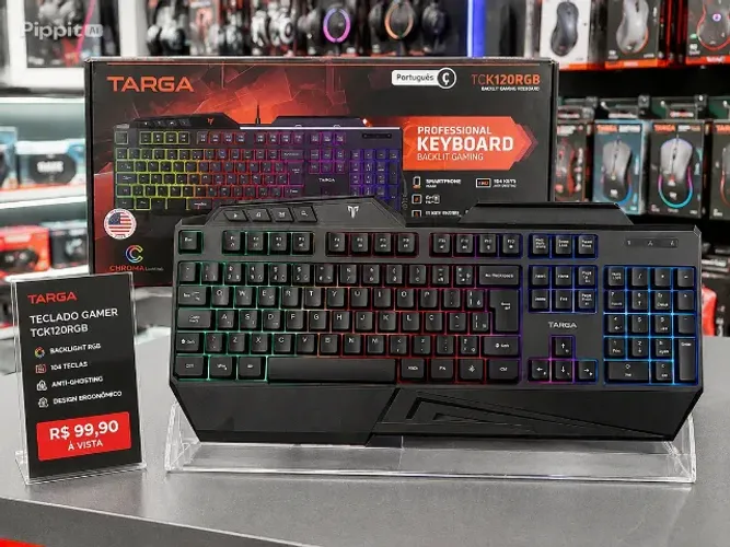 Teclado Gamer Rgb Com Teclas Antighosting Conexão USB