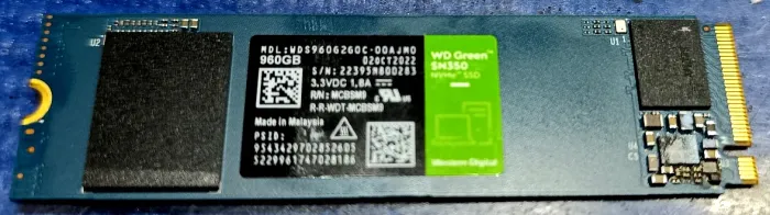 SSD WD M.2 Nvme PCie 1TB M.2 Nvme PCie, Leitura 2400MB/s E Gravação 1850MB/s