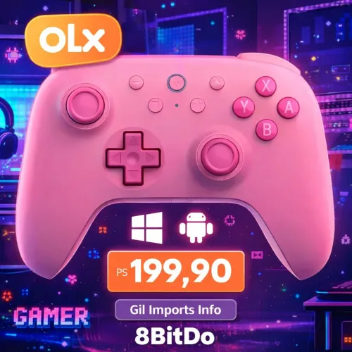 CONTROLE 8BITDO SEM FIO - WINDOWS E ANDROID  NOVO LACRADO