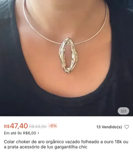 Choker prata