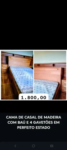Cama de casal com bau