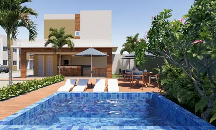 Apartamento para venda possui 45 m² com 2 quartos (1 suíte) em Curicaca - Caucaia - CE