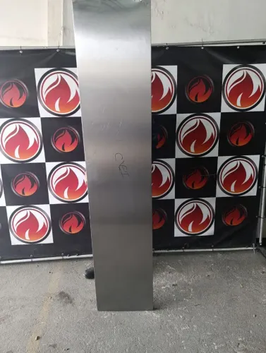 Prateleira 2,03x42 lisa  de parede toda no aço inox nova temos a pronta entrega