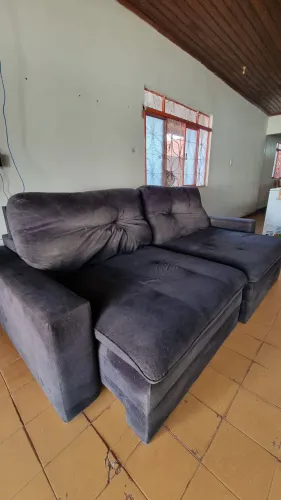 Sofá 4 Lugares em Suede
