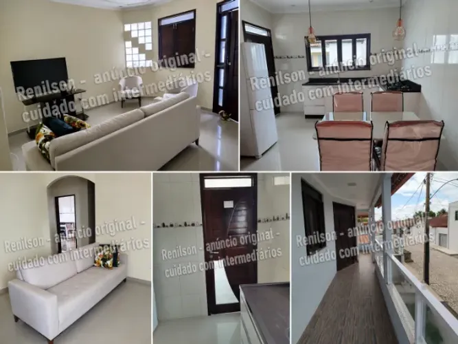 Duas casas (térreo + 1º andar), Loteamento Caribé, pode financiar