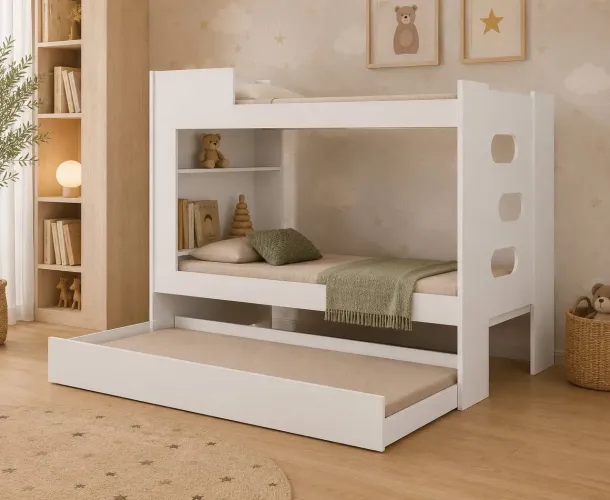 Beliche floripa com cama auxiliar