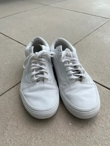 Vans Old Skool couro branco 37