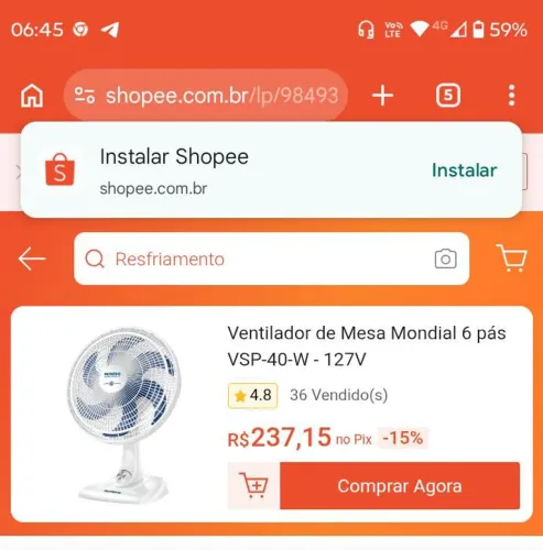 Ótimo ventilador, silencioso e forte