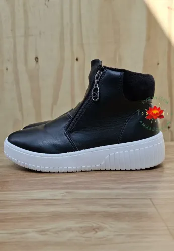 Tênis / Bota Preta Flatform Beira Rio Tam.36