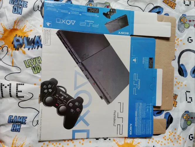 Caixa PS2 slim pra reposição novo faço Olx pay 