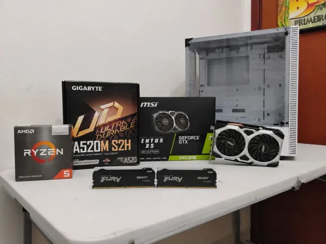 PC Gamer Ryzen 5600G + GTX 1660 SUPER 6GB + 16GB RGB 3200MHz | Montado