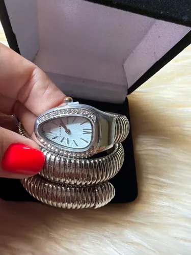 Relógio bulgari prata linha premium 