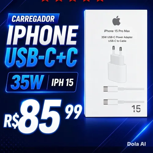 Carregador iPhone usb-c ENTREGO