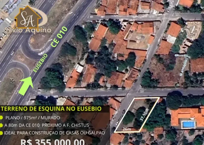 TERRENO NO EUSEBIO IDEAL GALPAO OU CASAS DUPLEX!!