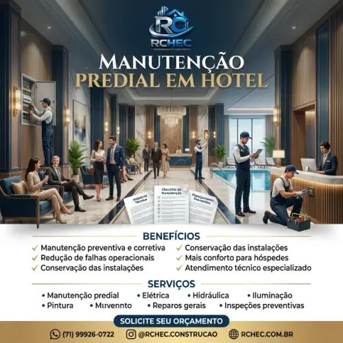 Manutenção Predial em Hotel - Serviço de Alto Padrão - RCHEC