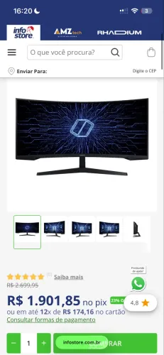 Monitor Samsung Gamer 34? Curvo Odyssey