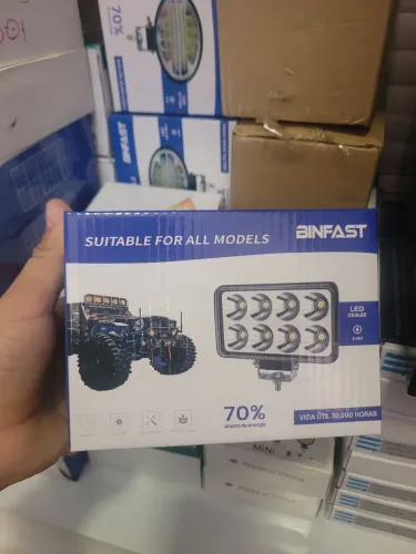Led farol de milhas retangular potente
