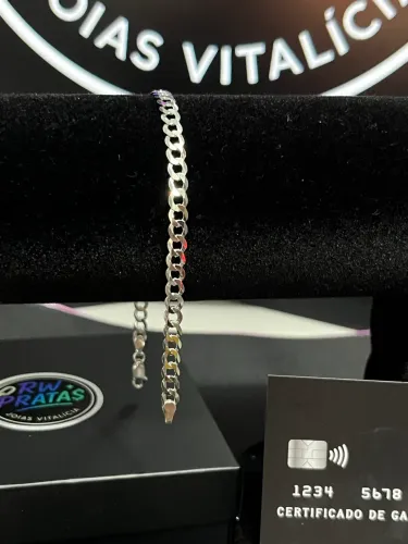 Pulseira Grumet 4,5mm Prata 925 Legítima