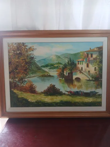 BELO PAISAGEM EM ÓLEO SOBRE TELA.