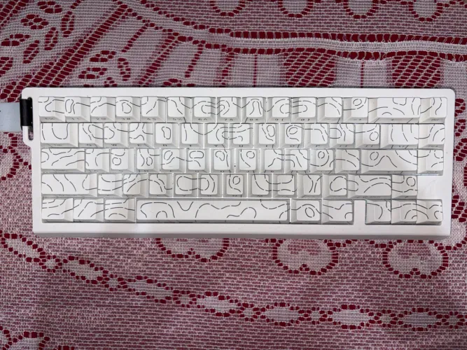Teclado -60%- ATTACK SHARK- BRANCO-MAGNÉTICO-