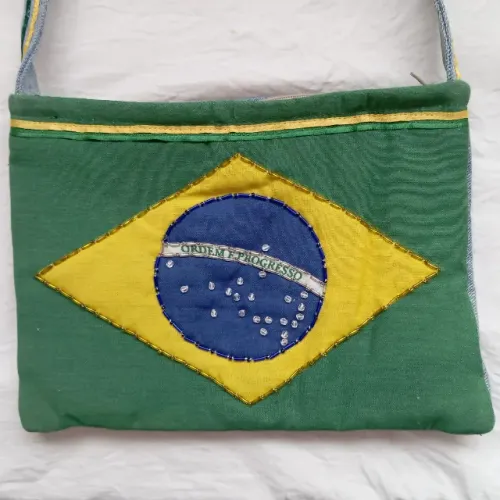bolsa vintage retro brasil artesanal tamanho 20 x28cm