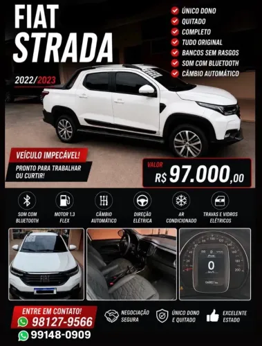 Fiat Strada Volcano 1.3 Flex 8V CD Aut. 2023