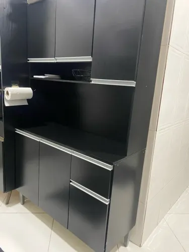 Armario de cozinha preto novo