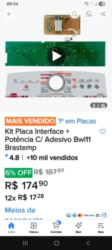 Kit placa interface completa com adesivo bwl11