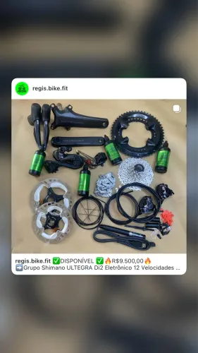 Grupo Shimano ULTEGRA Di2 Eletrônico 12 Velocidades Novo (sem uso)