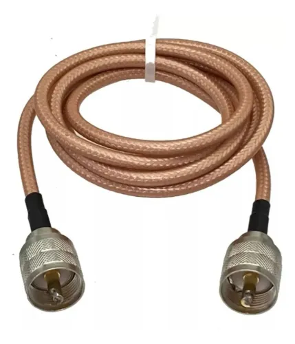 Cabo Coaxial Rg400 50cm Conector Uhf Macho Uhf Macho Px Py chicote cabo medidor swr potenc