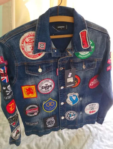 Jaqueta Jeans Dsquared2 Nova Com Patches - Tamanho IT48 (M Brasil)