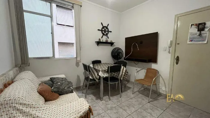 Apartamento 1 Dormitório na Aparecida Quadra da Praia e ao Lado do Shopping Praiamar