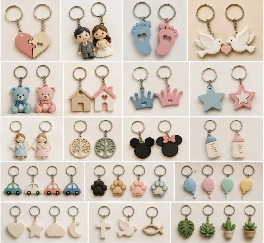 Chaveiros Personalizados 3D para Festas, Casamentos e Lembrancinhas
