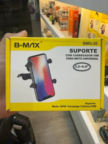 Carregador e suporte de celular para motos