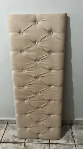 Cabeceira Casal Padrão : Estofada Bege