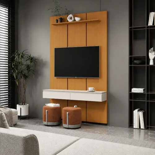 PAINEL ESTONE 1.40 + NICHO LIV SUSPENSO 1.35 - TV ATÉ 55?