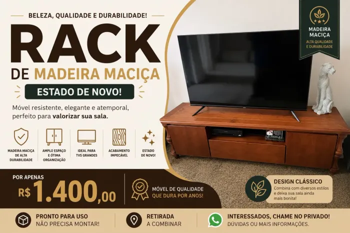 Rack de madeira