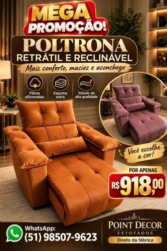 Poltrona Reclinável e Retrátil