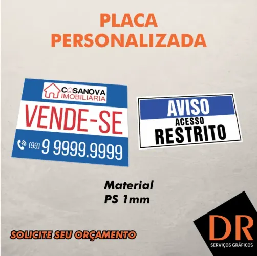 Placa imobiliária/Aviso