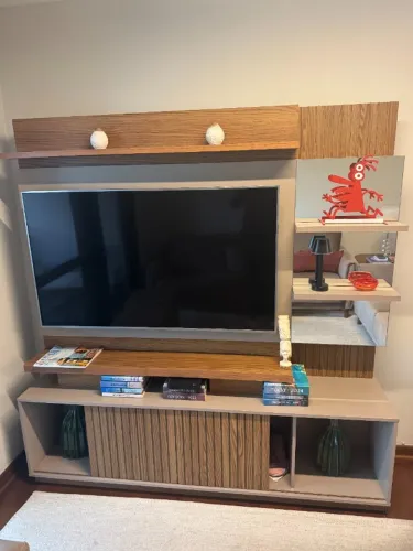 Rack com Painel para TV Marrom Claro Moderno