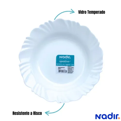 Prato duralex opaline pétalas fundo 