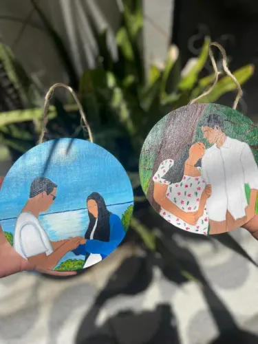 Pintura em madeira pinus