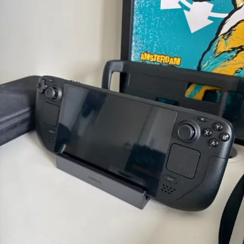 Steam Deck OLED 512GB com Dock, Grip, 2 Cases e Película