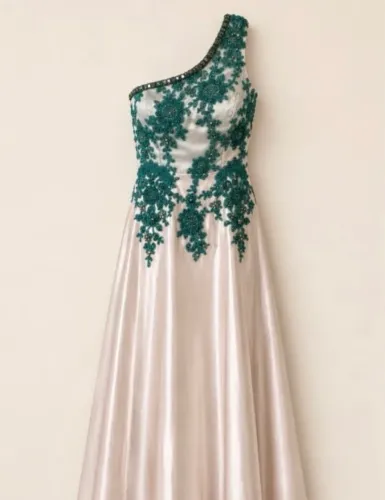 VESTIDO LONGO VERDE ÁGUA DE FESTA