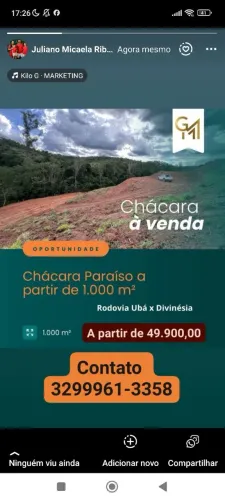 Chácaras a partir de 49900,00