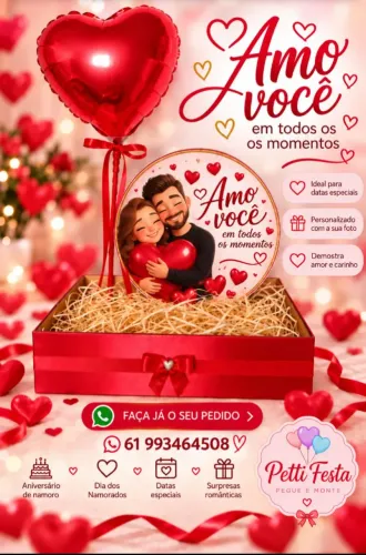 Festa romântica na bandeja